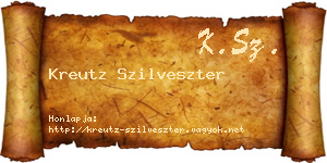 Kreutz Szilveszter névjegykártya