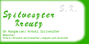 szilveszter kreutz business card